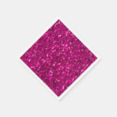 Hot-Rosa-Glitzern Imitate Glitzer Serviette (Ecke)