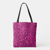 Hot-Rosa-Glitzern Imitate Glitzer Tasche (Rückseite)