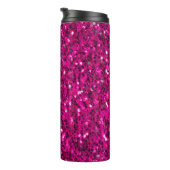 Hot-Rosa-Glitzern Imitate Glitzer Thermosbecher (Nach rechts gedreht)