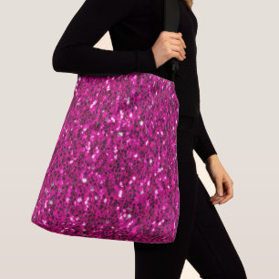 Hot-Rosa-Glitzern Imitate Glitzer Tragetaschen Mit Langen Trägern