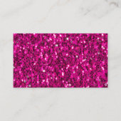 Hot-Rosa-Glitzern Imitate Glitzer Visitenkarte (Vorderseite)