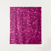 Hot-Rosa-Glitzern Imitate Glitzer Wandteppich (Vorderseite)