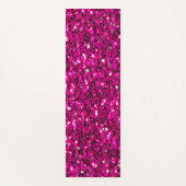 Hot-Rosa-Glitzern Imitate Glitzer Yogamatte (Vorderseite)