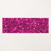 Hot-Rosa-Glitzern Imitate Glitzer Yogamatte (Vorderseite (Horizontal))