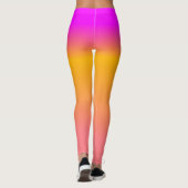Hot rosa Orange Ombre Gradient Leggings (Rückseite)