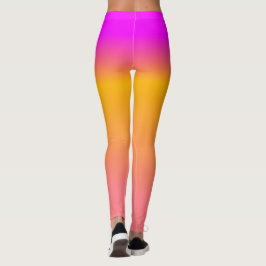 Hot rosa Orange Ombre Gradient Leggings