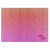 Hot rosa Reverse-Glas-Schneidplatte Schneidebrett (Vorderseite)