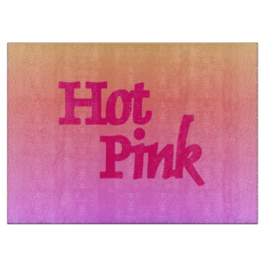 Hot rosa Reverse-Glas-Schneidplatte Schneidebrett (Vorderseite)