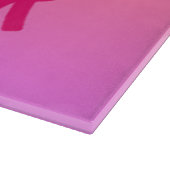 Hot rosa Reverse-Glas-Schneidplatte Schneidebrett (Ecke)