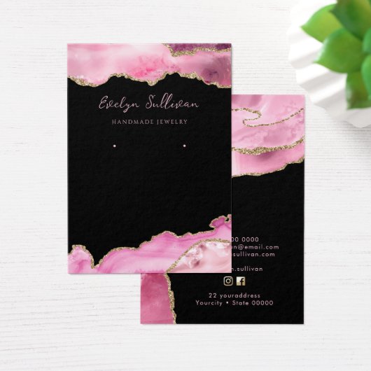 Hot-Rosa-Schmuckkarte (Schreibtisch)