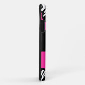 Hot rosa Schwarz-Weiß-Zebra-Muster Herzname Case-Mate iPhone Hülle (Hinten/Rechts)