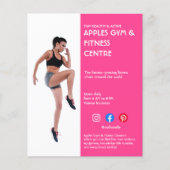 Hot-Rosa Sidebar Foto Fitnessraum Personal Trainer Flyer (Vorne)