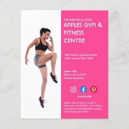 Hot-Rosa Sidebar Foto Fitnessraum Personal Trainer Flyer