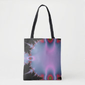 Hot Rosa und Blue Fraktal Tasche (Vorderseite)