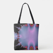 Hot Rosa und Blue Fraktal Tasche (Rückseite)