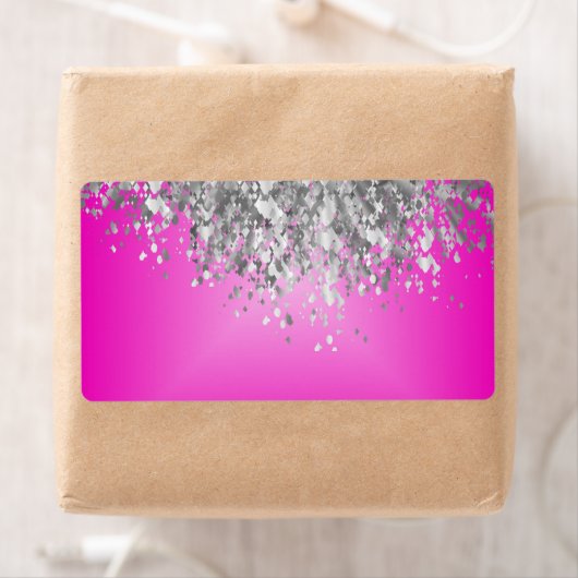 Hot-Rosa und Imitat Glitzer (Insitu)