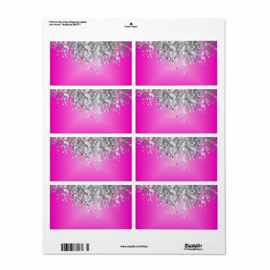 Hot-Rosa und Imitat Glitzer (Vorne)