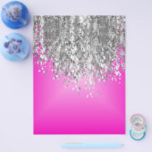 Hot-Rosa und Imitat Glitzer Flyer (Einzeln)