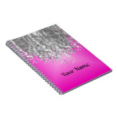 Hot-Rosa und Imitat Glitzer Notizblock (Rechte Seite)