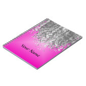 Hot-Rosa und Imitat Glitzer Notizblock (Linke Seite)