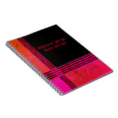 Hot-Rosa- und Orange-Spiral-Foto-Notebook Notizblock (Rechte Seite)