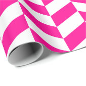 Hot Rosa und Weiß Extra große Herringbeine Geschenkpapier (Rolleneckpunkt)