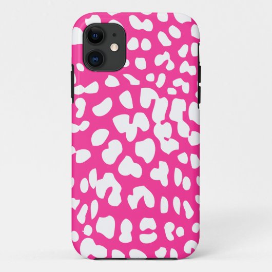 Hot-Rosa und White Leopard Print iPhone 5 Fall Case-Mate iPhone Hülle (Rückseite)