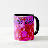 Hot rosa violette Blumen Blumen Hydrangeas Tasse (VorderseiteRechts)