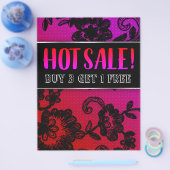 HOT Sale Fire Red Pink Black Lace Flyer (Einzeln)