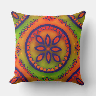 Hot Salsa Talavera Tile Kissen