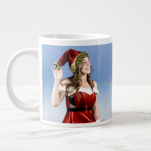 Hot "Santa's Helper" Coffee Cup Jumbo-Tasse (Links)