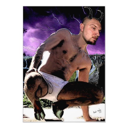 Hot Satyr in Briefs Foto Print (Vorne)