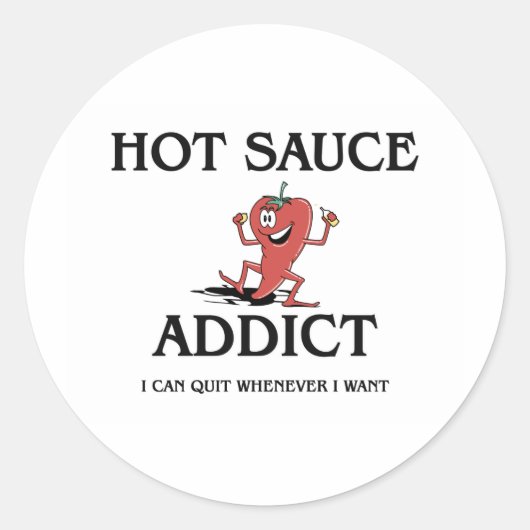 Hot Sauce Addict Runder Aufkleber (Vorderseite)