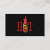 Hot-Sauce-Flasche-Visitenkarte Visitenkarte (Rückseite)