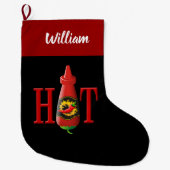 Hot Sauce Flasche Weihnachten Strumpf Großer Weihnachtsstrumpf (Vorderseite)