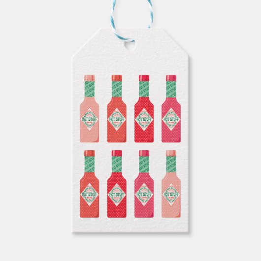 Hot-Sauce-Flaschen Hot-Stuff scharfes Geschenk Geschenkanhänger (Vorderseite)