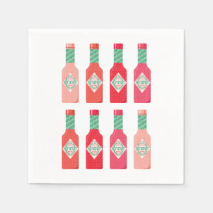 Hot-Sauce-Flaschen Hot-Stuff scharfes Geschenk Serviette