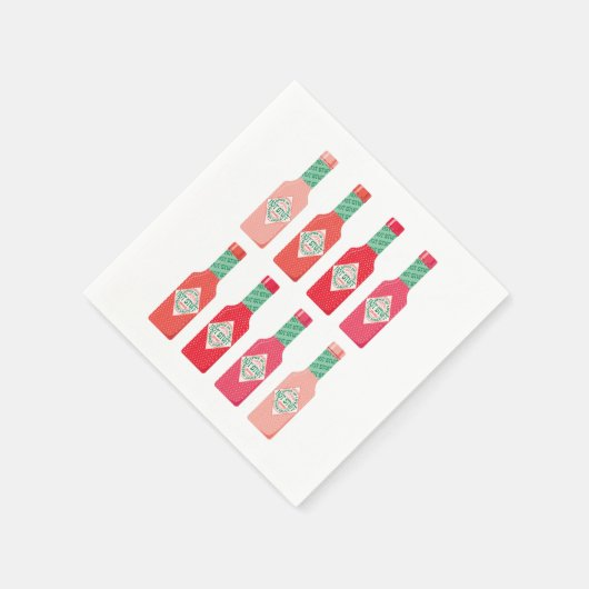 Hot-Sauce-Flaschen Hot-Stuff scharfes Geschenk Serviette (Ecke)