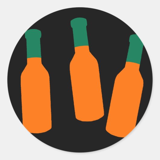 Hot Sauce Flaschen Runder Aufkleber (Vorderseite)