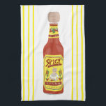 HOT SAUCE Gewürzkatzengelber Streifen Geschirrtuch<br><div class="desc">Dekorieren Sie Ihre Küche mit diesem lustigen,  warmen Handtuch. Macht ein tolles Haus-Erwärmung oder Jubiläum Geschenk! Sie können ihn anpassen und auch Text hinzufügen. Karo in meinem Shop für viel mehr Farben und Muster und passende Küchenartikel!</div>