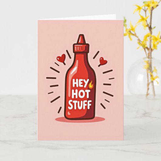 Hot Sauce Hey Hot Stuff Card Karte (Gelbe Blume)
