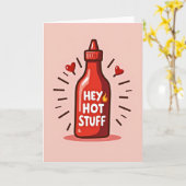Hot Sauce Hey Hot Stuff Karte (Gelbe Blume)