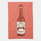 HOT SAUCE Katze mit Maracas und Sombrero rot Geschirrtuch (Vertikal)