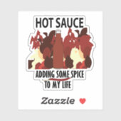 Hot Sauce Ketchup Fire Red Chili Pepper Aufkleber (Blatt)