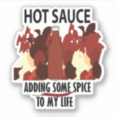 Hot Sauce Ketchup Fire Red Chili Pepper Aufkleber (Vorderseite)