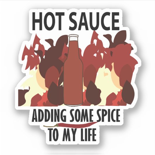 Hot Sauce Ketchup Fire Red Chili Pepper Aufkleber (Vorderseite)