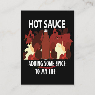 Hot Sauce Ketchup Fire Red Chili Pepper Food Visitenkarte