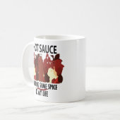 Hot Sauce Ketchup Fire Red Chili Pepper Kaffeetasse (Vorderseite Links)