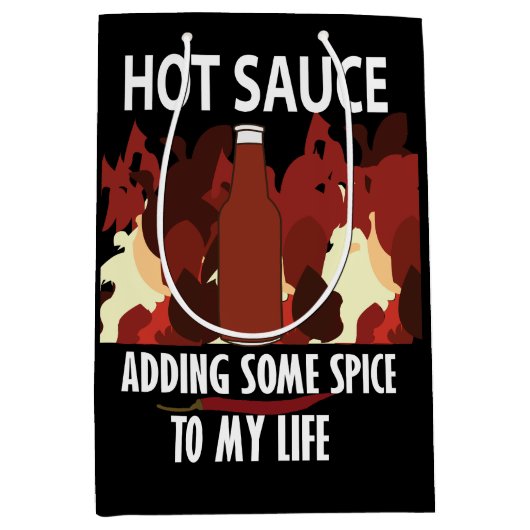 Hot Sauce Ketchup Fire Red Chili Pepper Mittlere Geschenktüte (Vorderseite)