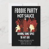 Hot Sauce Ketchup Fire Red Chili Pepper Party Einladung (Vorderseite)